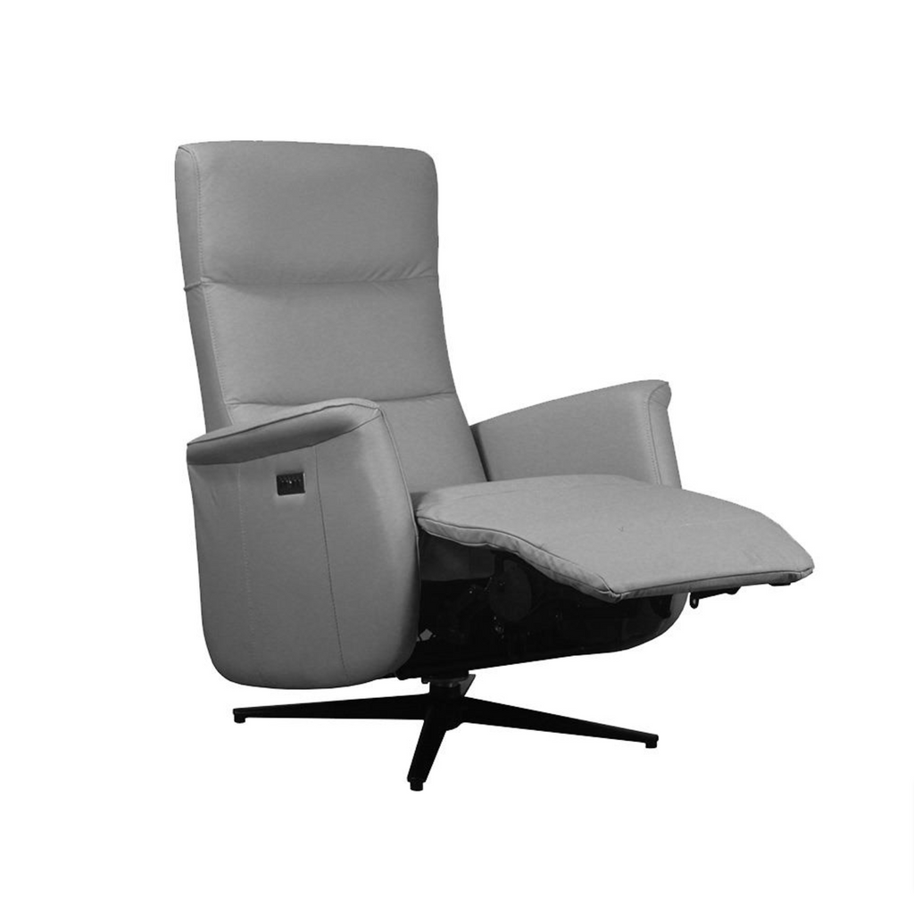 Alston Leather Electric Recliner & Lift Chair Light Grey Lost