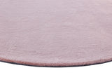 Turuun Soft Faux Fur Dusty Pink Round Rug Lost Design Society
